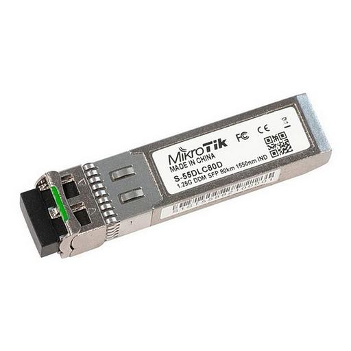 Модуль MikroTik SFP module 1.25G SM 80km 1550nm Dual LC-connector DDM -40C +85C (S-55DLC80D) фото 1