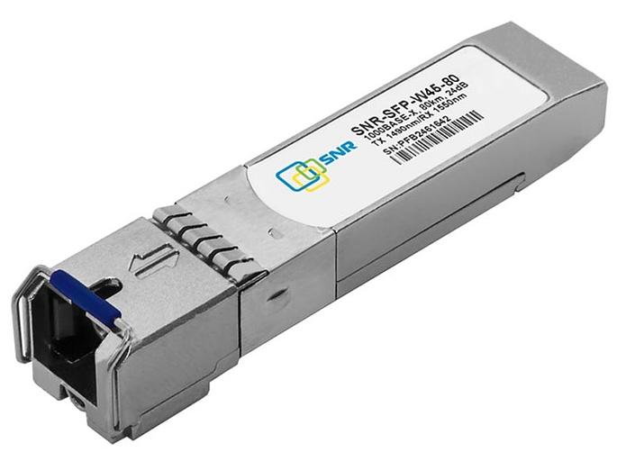SNR Модуль SFP WDM, дальность до 80км (24dB), 1490/1550нм (SNR-SFP-W45-80) фото 1