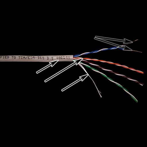 Кабель TWT UTP, серии XS, 4 пары, Кат.5e, PVC, серый, 100 метров (TWT-5EUTP-XS/100) фото 1