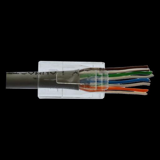 Коннектор RJ45 тип EZ, 8P8C, UTP, Cat.6, универсальный, со вставкой, покрытие 50 микрон,100 шт. (LAN-EZ45-8P8C/U6-100) фото 2