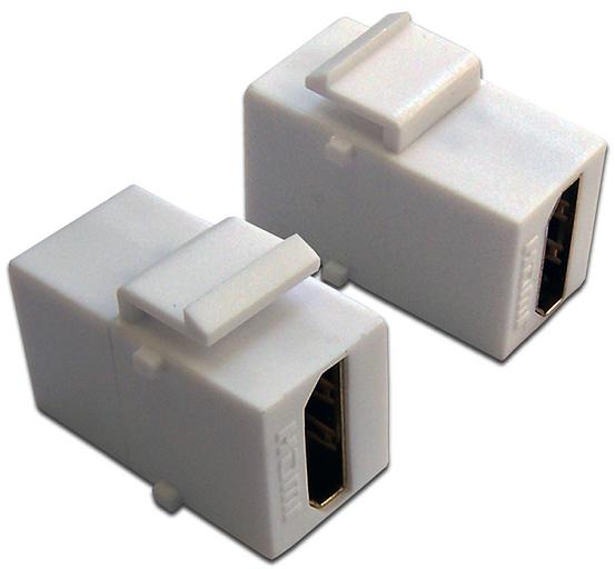 Модуль Keystone, HDMI, мама-мама, 180 градусов, белый (LAN-OK-HDMI-V-WH) фото 1