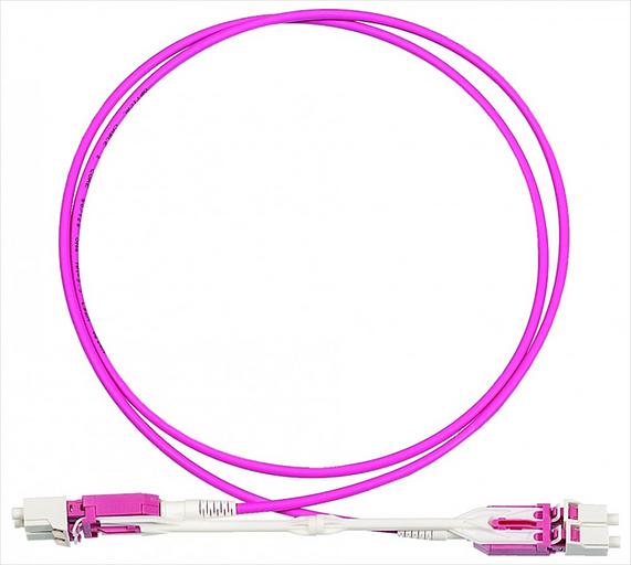 Патч-корд оптический LANMASTER, дуплексный, LC/PC-LC/PC, OM4, LSZH, 1.0 м (LAN-2LC-2LC/OM4-1.0) фото 1