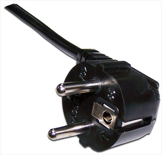 Шнур питания C13-Schuko угловая, 3х0.75, 220В, 10А, черный, 5 метров (LAN-PP13/SHA-5.0-BK) фото 2