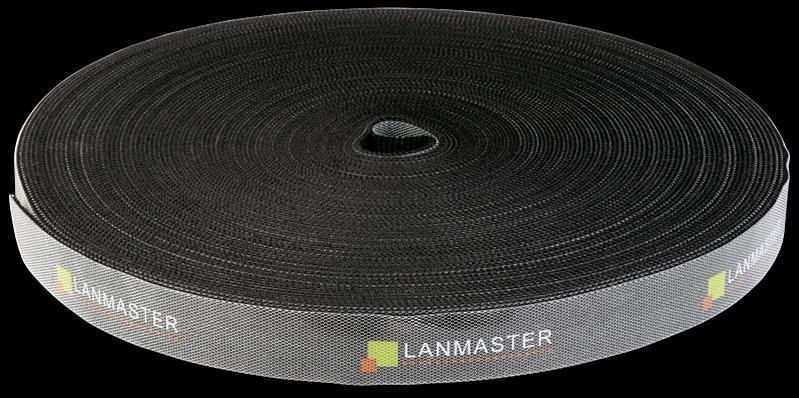 Хомут-липучка TWT шириной 20 мм, 30 м, черный (TWT-VCM30M-BK) фото 1