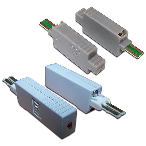 Штекер комплексной защиты для 1 пары, 260В, 10А/10Ка, с индикатором (TWT-SAU2-260-10-10K) фото 1