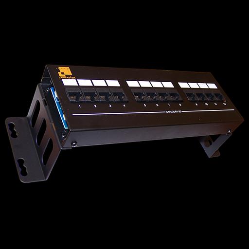 Патч-панель LANMASTER настенная с фронтальным монтажом 12 портов, UTP, кат.5E (LAN-PPF12U5E/W) фото 1