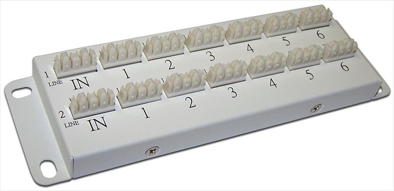 Коммутационная телефонная панель, параллельное подключение 2х6 (LAN-HCS-PPT2X6) фото 1