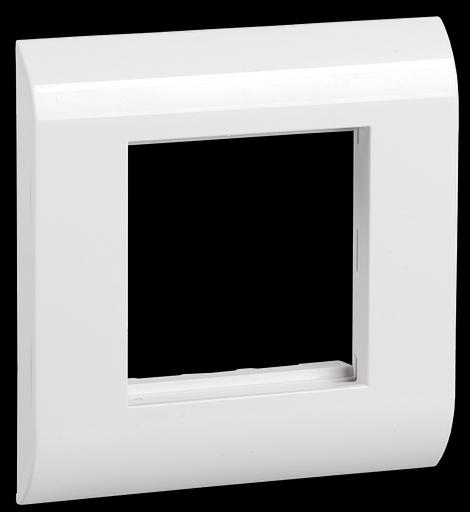 ITK Лицевая рамка для мод. Mosaic 80х80мм пл. суппорт бел. (CS5-12M-P) фото 1