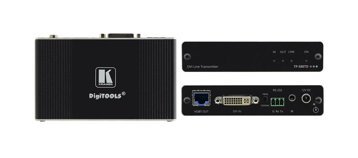 Kramer TP-580TD Передатчик HDMI, RS-232 и ИК по витой паре HDBaseT с разъемом DVI-I; до 70 м, поддержка 4К60 4:2:0 (50-8048701090) фото 1