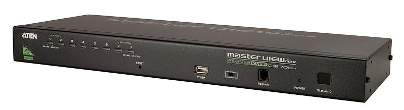 Переключатель электронный ATEN 1-Local/Remote Share Access 8-Port PS/2-USB VGA KVM over IP Switch (CS1708I-AT-G) фото 1