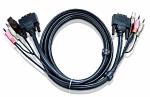 Кабель KVM USB(тип А Male)+DVI-D(Male)+2хАудио(Male) <-> USB(тип B Male)+DVI-D(Male)+2хАудио(Male) 1,8м., черный. ATEN 2L-7D02U фото 2