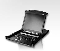 Квм консоль ATEN 17" 16-Port PS/2-USB VGA Single Rail LCD KVM Switch (CL5716M-ATA-RG) фото 1