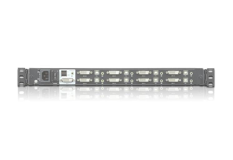 Квм переключатель ATEN Single Rail 8-Port DVI FHD LCD KVM Switch (CL6708MW-ATA-RG) фото 1