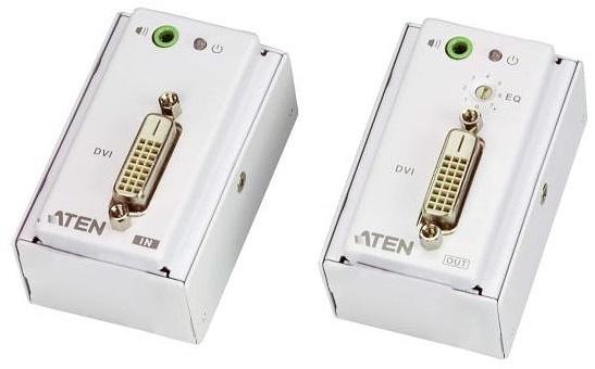 Удлинитель ATEN DVI Over Cat 5 Extender with MK Wall Plate W/EU ADP, (VE607-AT-G) фото 1