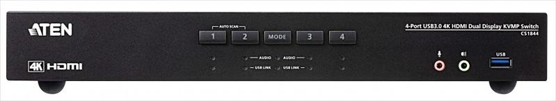Квм переключатель ATEN 4-Port USB3.0 4K HDMI Dual Display KVMP Switch (CS1844-AT-G) фото 2