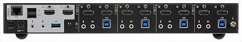 Квм переключатель ATEN 4-Port USB3.0 4K HDMI Dual Display KVMP Switch (CS1844-AT-G) фото 3
