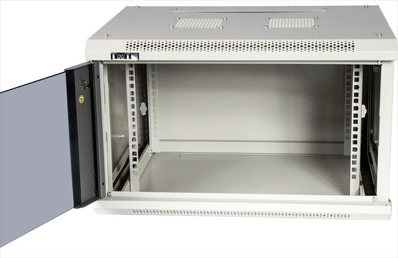 Шкаф настенный серии Pro, 12U 600x450, стеклянная дверь (TWT-CBWPG-12U-6x4-GY) фото 7
