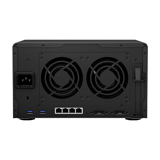 Система хранения данных Synology QC2,2GhzCPU/4GbDDR4(upto32)/RAID0,1,10,5,6/upto 6hot plug HDD SATA(3,5' or 2,5')(upto16 with 2xDX517)+2 M.2 slots 2280/3xUSB3.2/4GigE(+1Expslot)/iSCSI/2xIPcam(upto40)/1xPS/3YW (DS1621+) фото 3