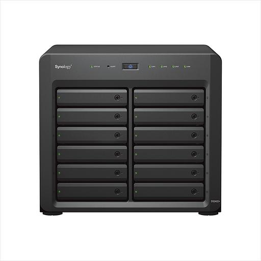 Система хранения данных Synology QC2.2GHz CPU/4GB(up to 32GB)/RAID 0,1,5,6,10/up to 12 SATA SSD/HDD (3.5" or 2.5") (up to 24 with 1xDX1222), 2xUSB3.0, 4xGbE(+1Expslot),iSCSI, 2xIPcam(upto40)/1xPS/3YW' (DS2422+) фото 1