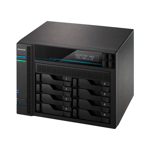 Сетевое хранилище ASUSTOR AS6508T 8-Bay NAS/Media player/Intel Atom C3538 2,1GHz(Quad-Core), 8GB SO-DIMM DDR4, noHDD(HDD,SSD),/2x10GbE+2x2,5Gbe(LAN)/2xUSB3.2,HDMI/M.2/4ip camera license; 90IX0201-BW3S10 (AS6508T) фото 3