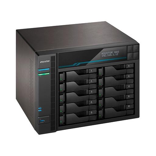 Сетевое хранилище ASUSTOR AS7110T 10-Bay NAS/Media player/Intel Xeon E-2224 3.4GHz up to 4.6GHz(Quad-Core), 8GB SO-DIMM DDR4, noHDD(HDD,SSD),/10x1GbE+3x2,5Gbe(LAN)/3xUSB3.2,HDMI/M.2/4ip camera license; 90IX01D1-BW3S1 (AS7110T) фото 3