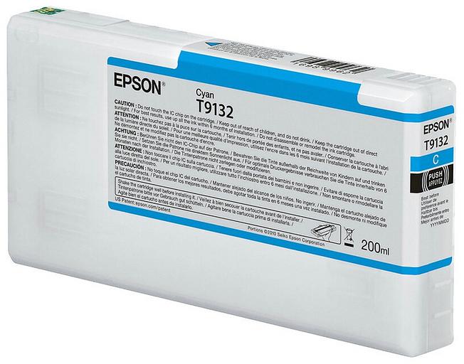 Картридж Epson T9132 Cyan Ink Cartridge (200ml) (C13T913200) фото 1