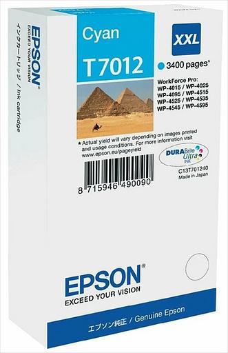 Картридж Epson WP 4000/4500 Series Ink XXL Cartridge Cyan 3.4k (C13T70124010) фото 1