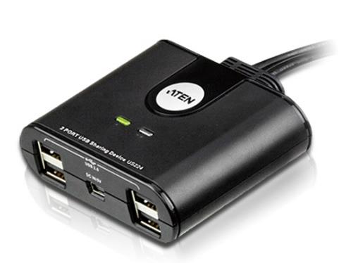 Переключатель электронный ATEN 2 x 4 USB 2.0 Peripheral Sharing Switch (US224-AT) фото 1