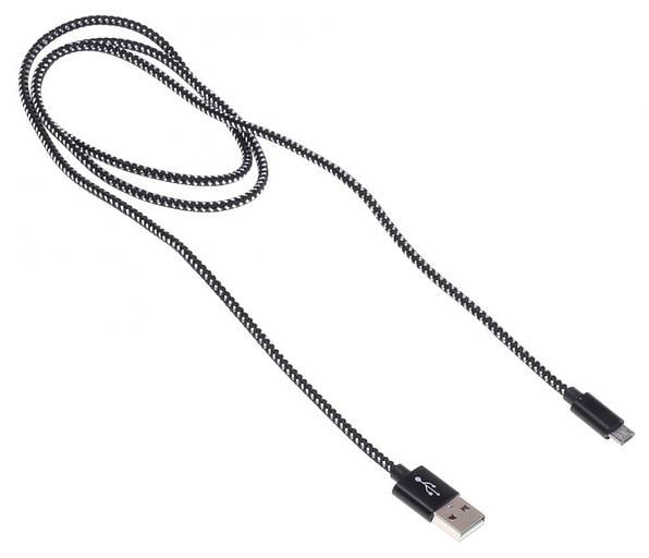 Кабель Buro Braided BHP RET MICUSB-BR USB (m)-micro USB (m) 1м черный фото 1