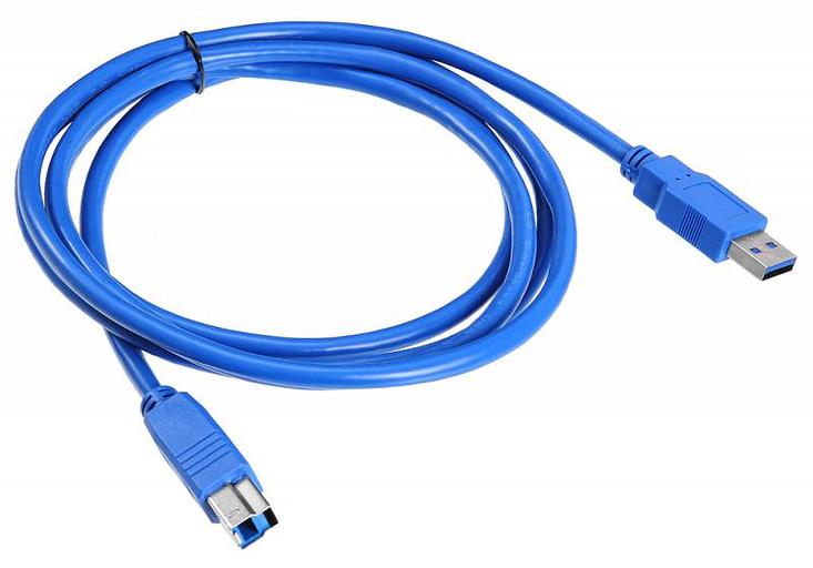 Кабель Buro USB3.0-AM/BM USB A(m) USB B(m) 1.8м синий фото 1