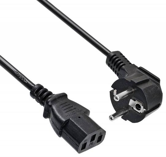 Кабель Buro AN23-1000 IEC C13 Евровилка угловой 1.8м черный фото 3