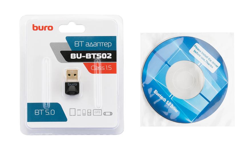 Адаптер USB Buro BU-BT502 Bluetooth 5.0+EDR class 1.5 20м черный фото 4