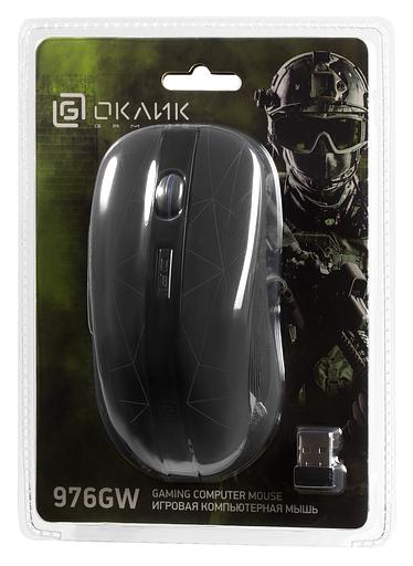 Мышь Оклик 976GW черный оптическая (1600dpi) беспроводная USB (6but) фото 8