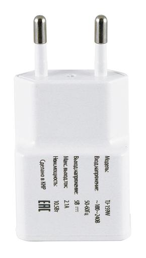 Сетевое зар./устр. Buro TJ-159w 2.1A универсальное белый фото 2