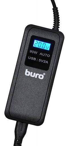 Блок питания Buro BUM-0065A90 автоматический 90W 12V-20V 11-connectors 5A 1xUSB 2.1A от бытовой электросети LСD индикатор фото 3