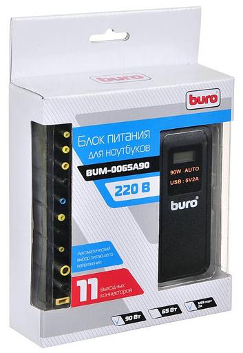 Блок питания Buro BUM-0065A90 автоматический 90W 12V-20V 11-connectors 5A 1xUSB 2.1A от бытовой электросети LСD индикатор фото 8