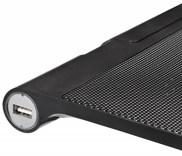 Подставка для ноутбука Buro BU-LCP170-B214 17"398x300x29мм 2xUSB 2x 140ммFAN 926г металлическая сетка/пластик черный фото 6