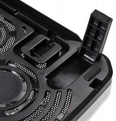 Подставка для ноутбука Buro BU-LCP156-B208 15.6"355x260x21мм 2xUSB 2x 80ммFAN 560г металлическая сетка/пластик черный фото 4