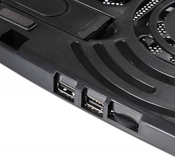 Подставка для ноутбука Buro BU-LCP156-B208 15.6"355x260x21мм 2xUSB 2x 80ммFAN 560г металлическая сетка/пластик черный фото 6