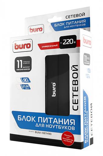 Блок питания Buro BUM-1187H90 ручной 90W 12V-20V 11-connectors от бытовой электросети LED индикатор фото 6