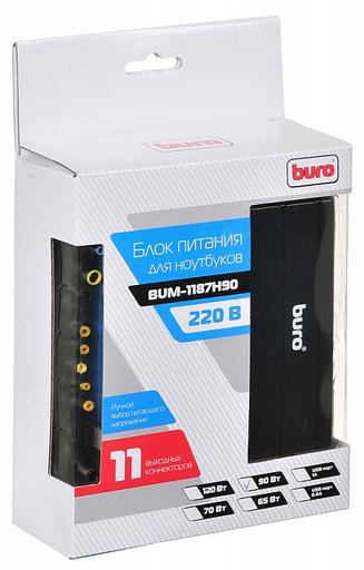 Блок питания Buro BUM-1187H90 ручной 90W 12V-20V 11-connectors от бытовой электросети LED индикатор фото 7