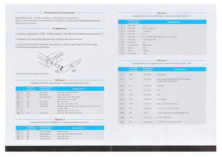 Блок питания Buro BUM-0054B65 автоматический 65W 18.5V-20V 11-connectors 4A от бытовой электросети LED индикатор фото 10