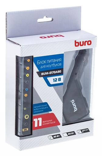 Блок питания Buro BUM-0170A90 автоматический 90W 15V-20V 11-connectors 4.5A 1xUSB 1A от прикуривателя LED индикатор фото 7