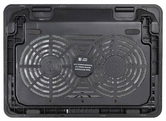 Подставка для ноутбука Buro BU-LCP156-B214H 15.6"355x255x30мм 2xUSB 2x 140ммFAN 900г металлическая сетка/пластик черный фото 2
