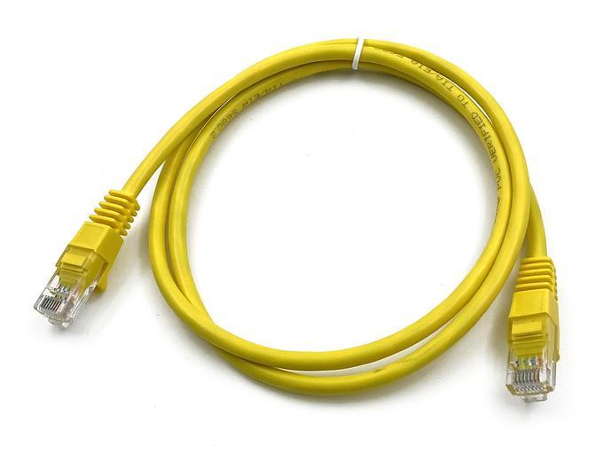 Патч-корд Buro UTP 4 пары cat5E CCA molded 1м желтый RJ-45 (m)-RJ-45 (m) фото 1