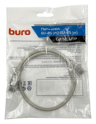 Патч-корд Buro UTP 4 пары cat5E CCA molded 0.5м серый RJ-45 (m)-RJ-45 (m) фото 2