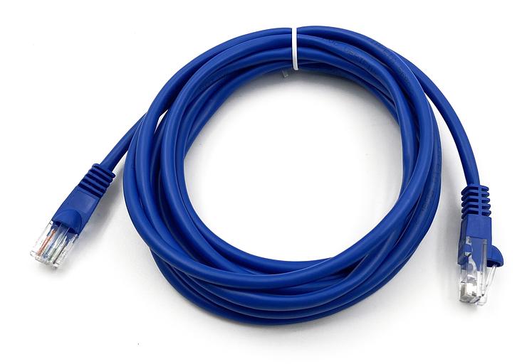 Патч-корд Buro UTP 4 пары cat5E CCA molded 3м синий RJ-45 (m)-RJ-45 (m) фото 1