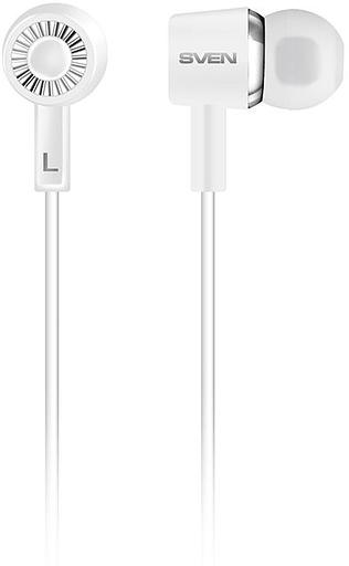 Наушники вкладыши Sven E-110 1.2м белый проводные в ушной раковине (SV-016258) фото 1