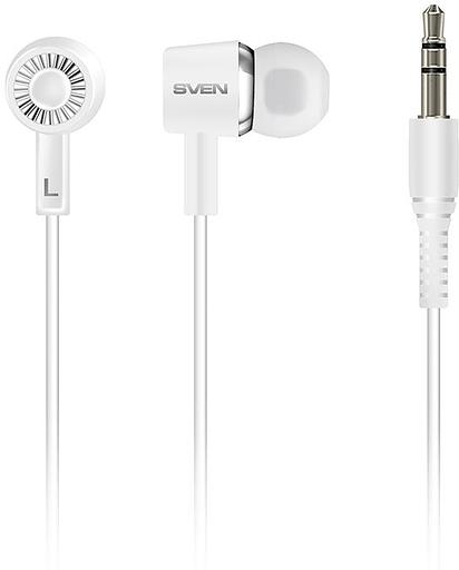 Наушники вкладыши Sven E-110 1.2м белый проводные в ушной раковине (SV-016258) фото 2
