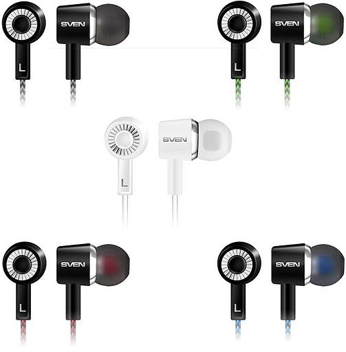 Наушники вкладыши Sven E-110 1.2м белый проводные в ушной раковине (SV-016258) фото 3